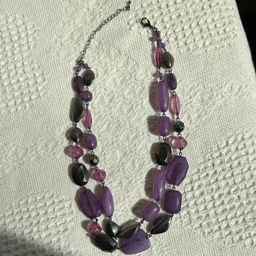 Women’s Purple Multi-Bead Necklace
